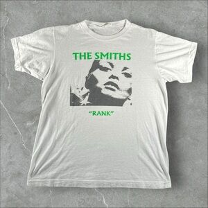 Vintage The Smiths Shirt Mens Large White 1980s 1988‎ “Rank” Promo Band Tee RARE